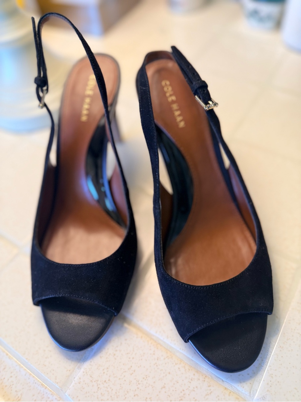 Cole Haan black slingback